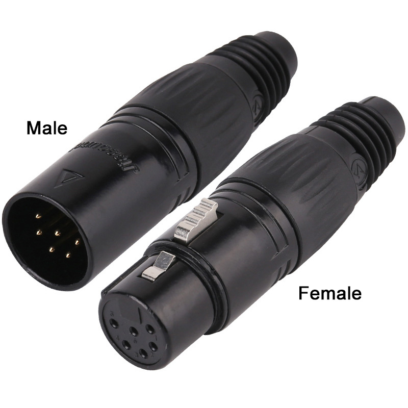 Female And Male DMX XLR Connectors